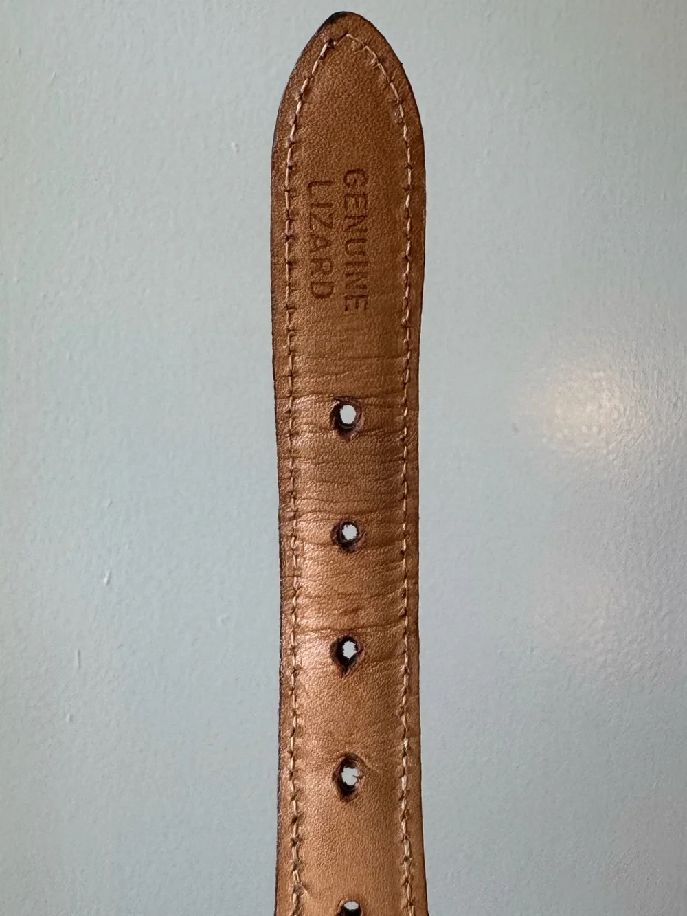 Vintage Cole Haan Genuine Lizard & Canvas Belt Burgundy Brown Size 32⁠